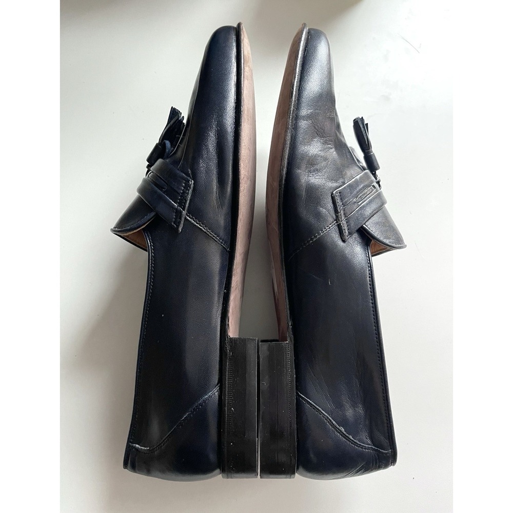 Men's Vintage Bally Of Switzerland Navy Leather Tassle Loafers PRISTINE Sz 8.5 D - Picture 7 of 13